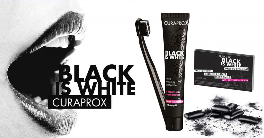 Curaprox Black is White kaina