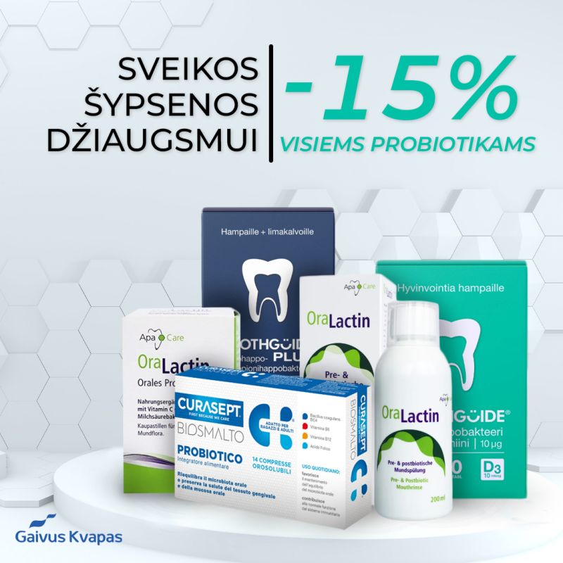 Akcija burnos probiotikams