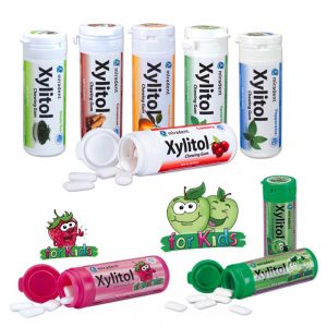 Kramtomoji guma su ksilitoliu Miradent Xylitol Kids