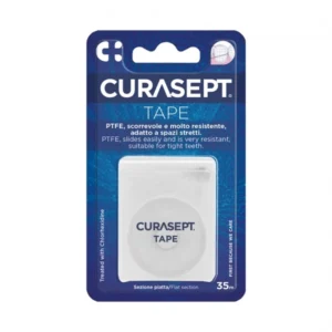 Tarpdančių siūlas PTFE impregnuotas chlorheksidinu Curasept
