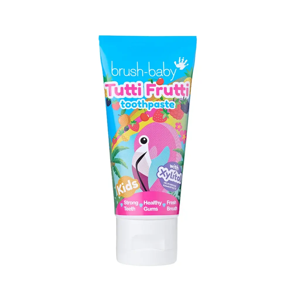 Dantu pasta vaikams tutti frutti vaisiu skonio Dantų pasta vaikams Tutti Frutti (vaisių) skonio