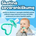 Brush-Baby kramtukas ir pirmasis dantų šepetėlis padeda kūdikiui pratintis prie burnos priežiūros